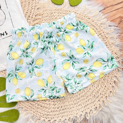 Conj. Blusa Sicilian Lemon e Short - Off White e Azul